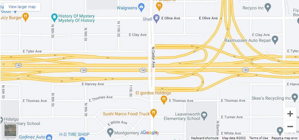 Hombre muere en accidente peatonal en la autopista 180  [Fresno, CA], Abogados de Accidentes Ahora