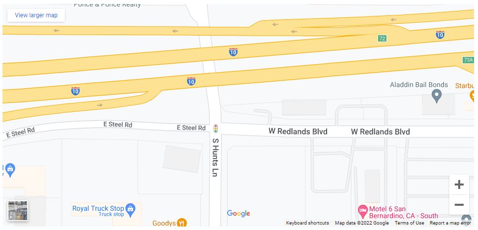 Hombre muere en accidente peatonal en la autopista 10 y Hunts Lane [San Bernardino, CA], Abogados de Accidentes Ahora