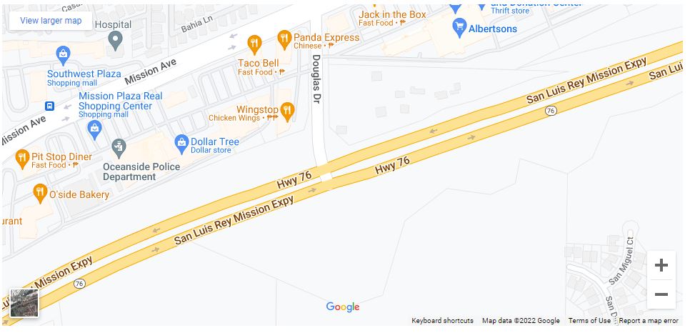 Hombre muere atropellado en la autopista 76 y Douglas Drive [Oceanside, CA], Abogados de Accidentes Ahora