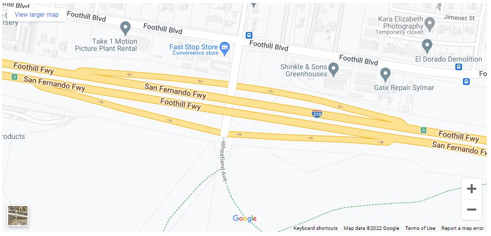 Derrame de combustible tras accidente de tránsito en la autopista 210 y Wheatland Avenue [Lake View Terrace, CA], Abogados de Accidentes Ahora