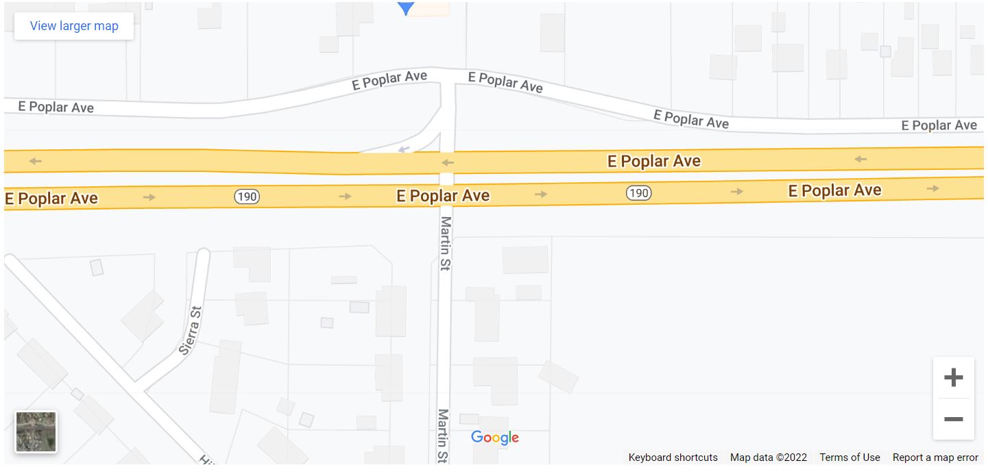 Hombre muere en accidente peatonal en la autopista 190 y Martin Street [Porterville, CA], Abogados de Accidentes Ahora