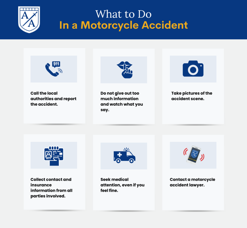 What you should do after being involved in a motorcycle accident