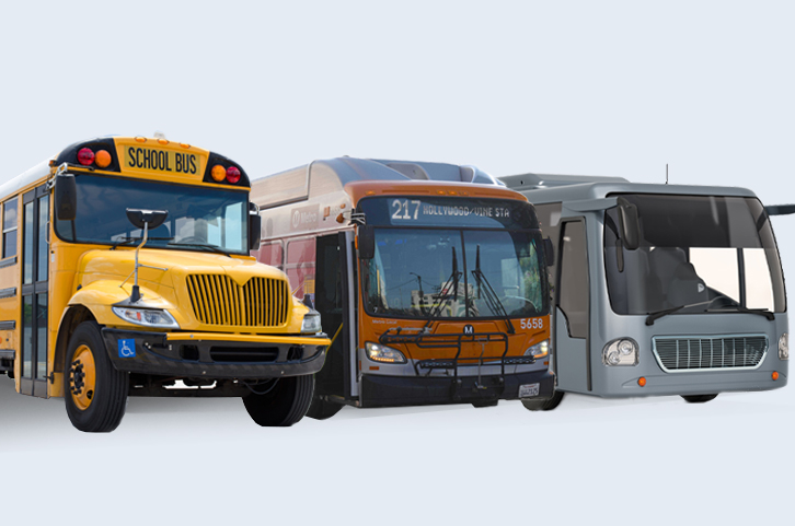 Un accidente de autobús puede incluir un bus escolar, un Greyhound, hasta un shuttle